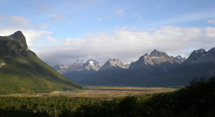 Cordón montañoso en Tierra del Fuego
