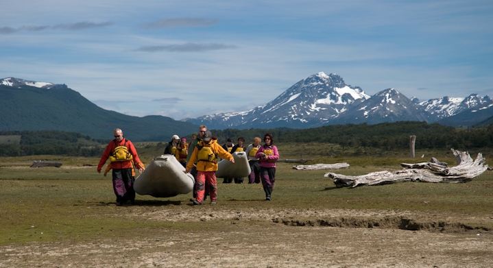 Canoes in Tierra del Fuego Ushuaia