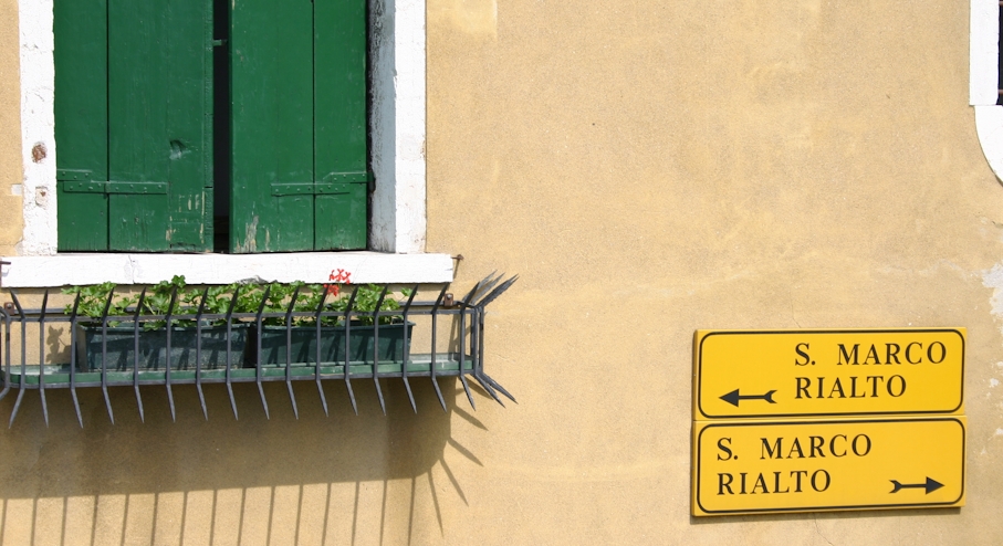Letrero de la calle San Marco Rialto
